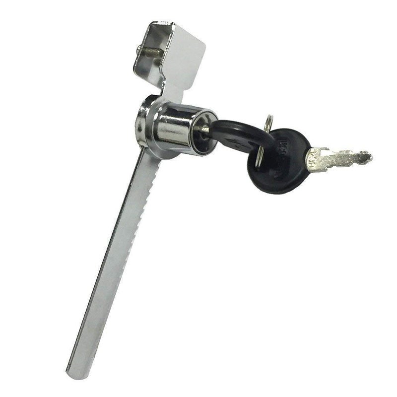 WOOCH Sliding Glass Door Ratchet Lock with Chrome Finish, Keyed Alike Showcase Display - 2 Pack - Image 4